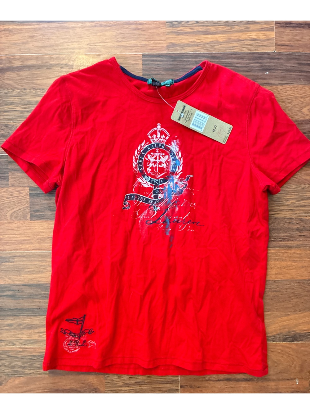 Red Graphic Crewneck T-Shirt - Ralph Lauren Style